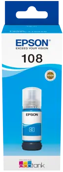 108 EcoTank Cyan ink bottle