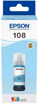 108 EcoTank Light Cyan ink bottle